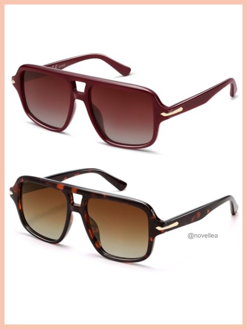 Polarized Aviator Sunglasses for Women Men UV400 Protection 2 Pack